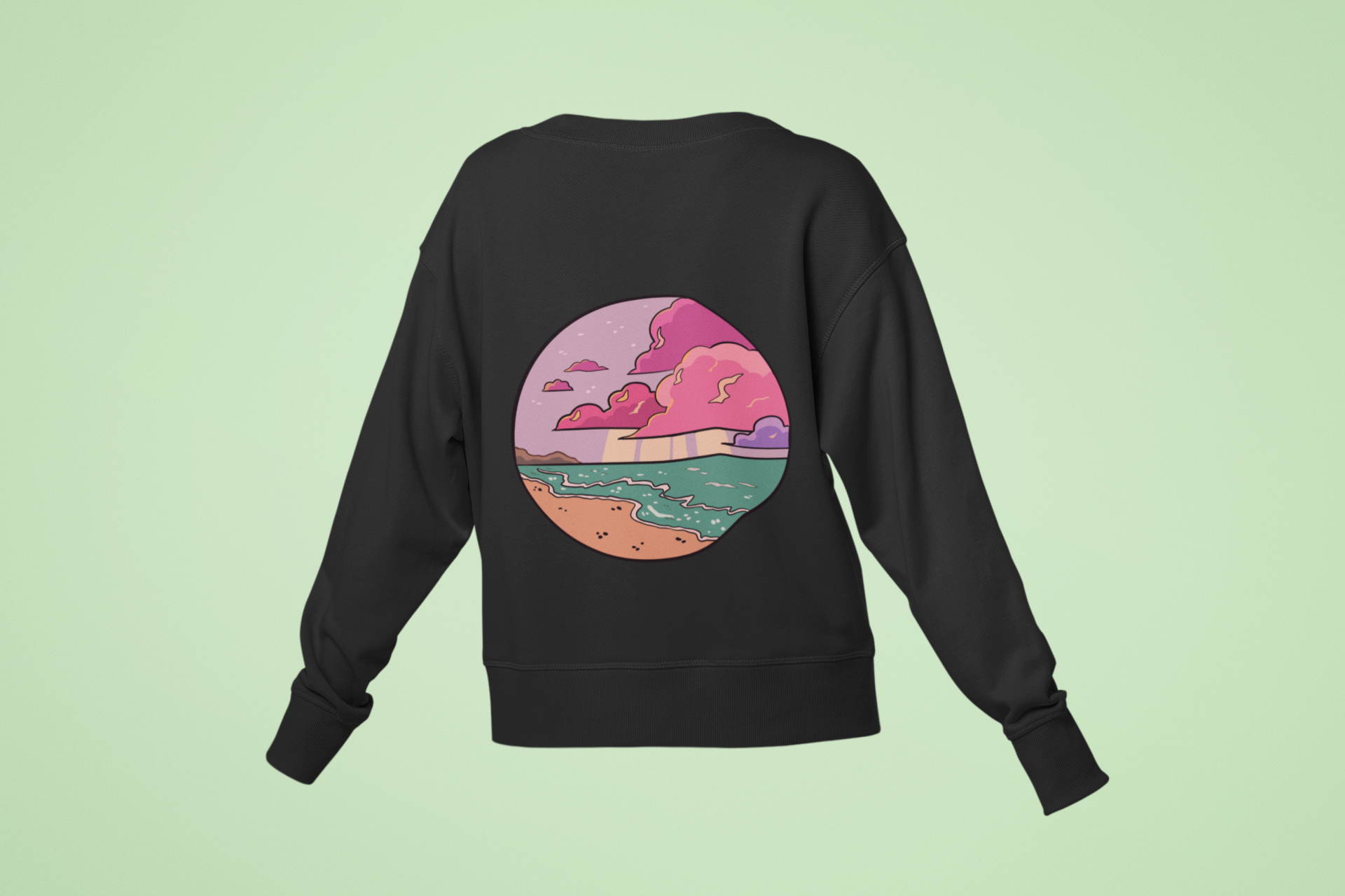 Pink clouds unisex sweatshirt