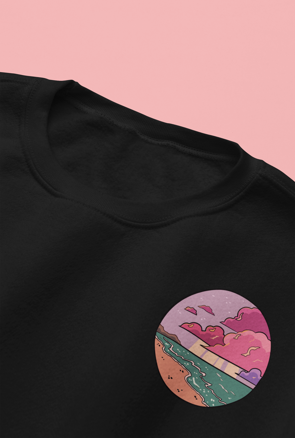 Pink clouds unisex sweatshirt