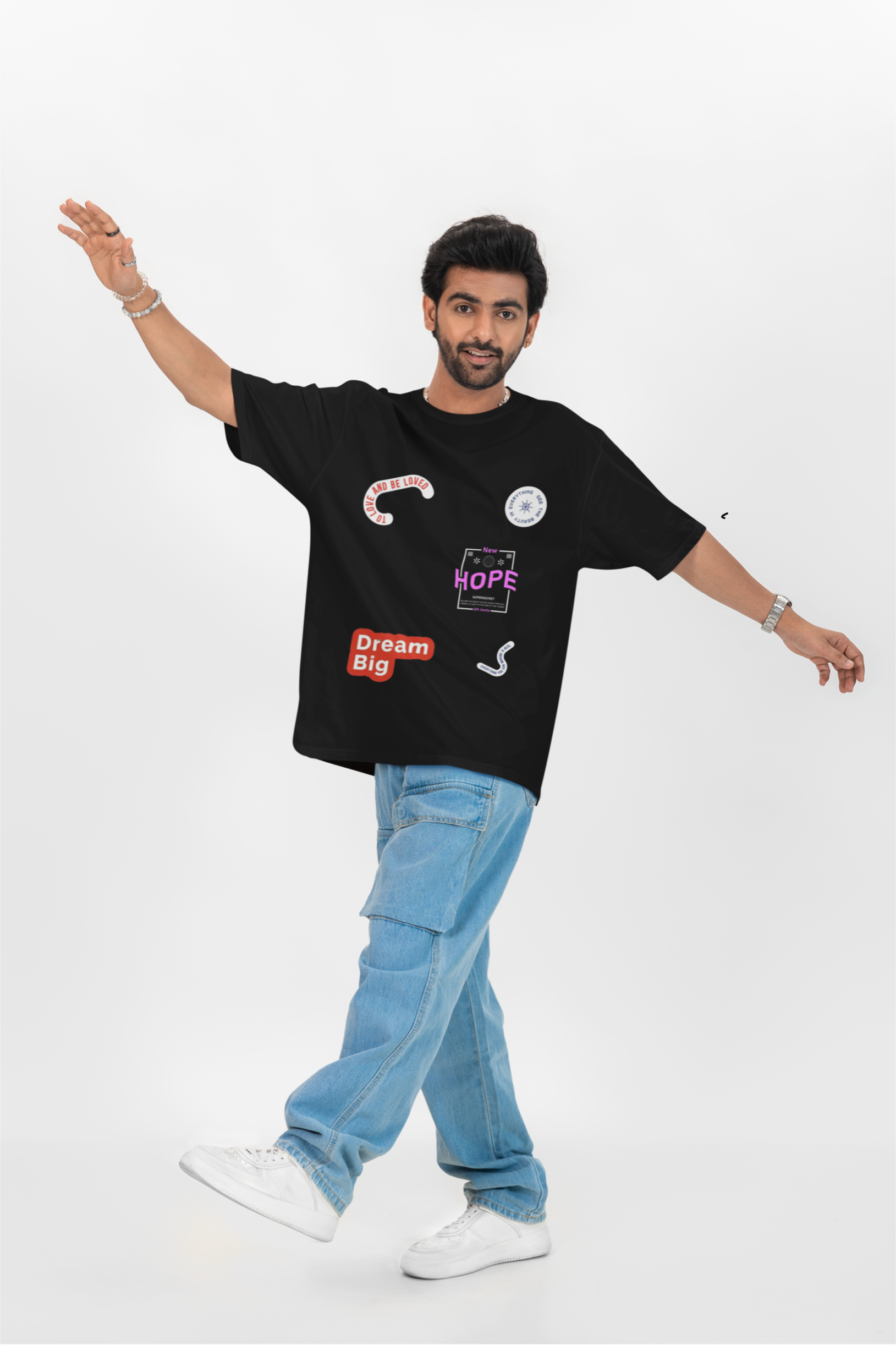 Sticker oversized T-shirt