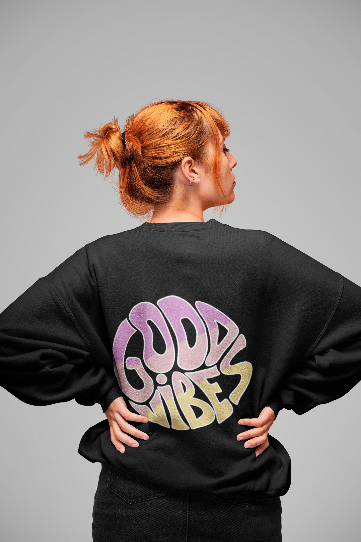 Good vibes backshot sweatshirt