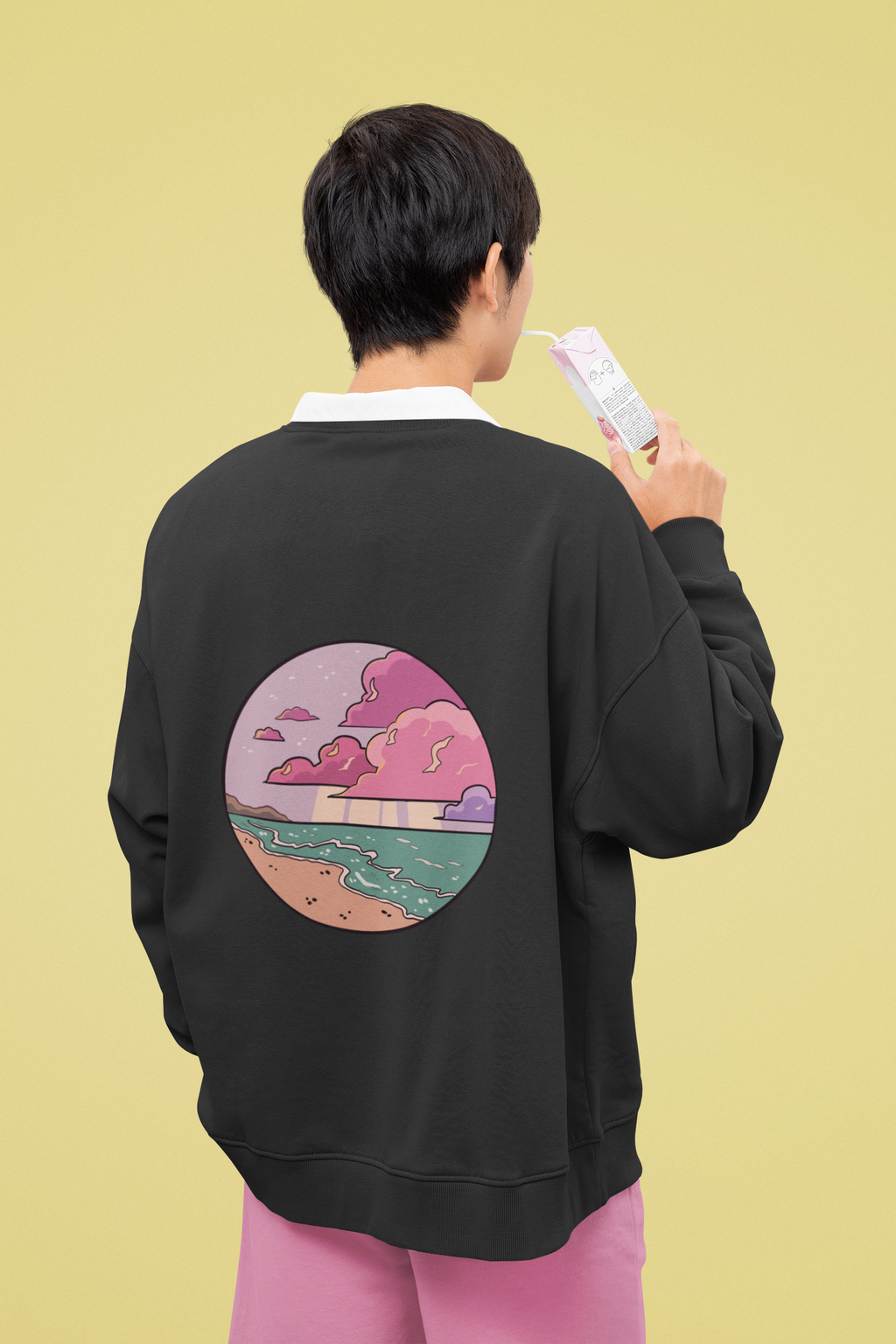 Pink clouds unisex sweatshirt